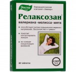 Релаксозан День, табл. 0.55 г №40 БАД (валериана 125 мг + мелисса 25 мг + мята 25 мг)